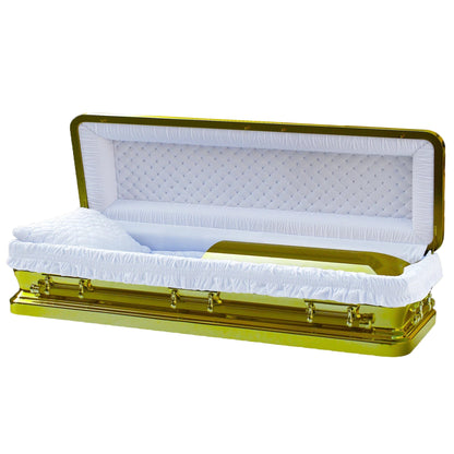 Helios Gold & White Casket