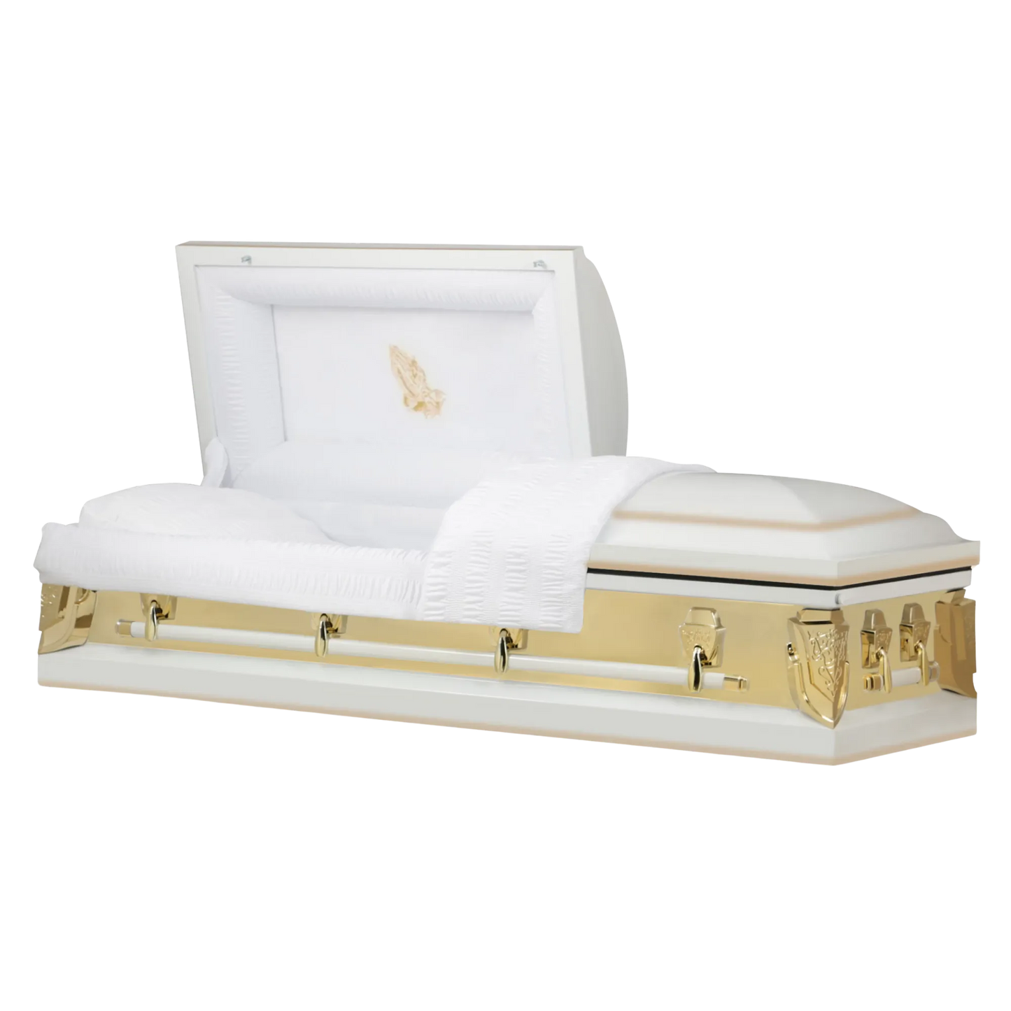 Grace (Made in USA) | White Steel Religious Casket