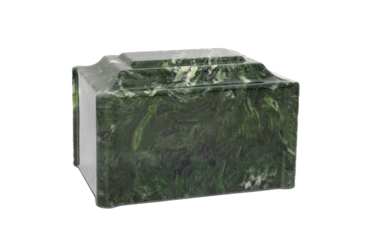 Green Cultured Marble Cremation Urn