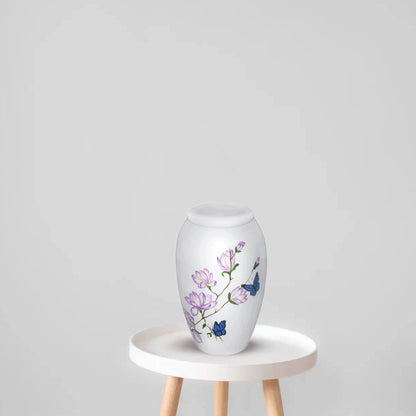 Hand Painted Urns - Butterfly Landing