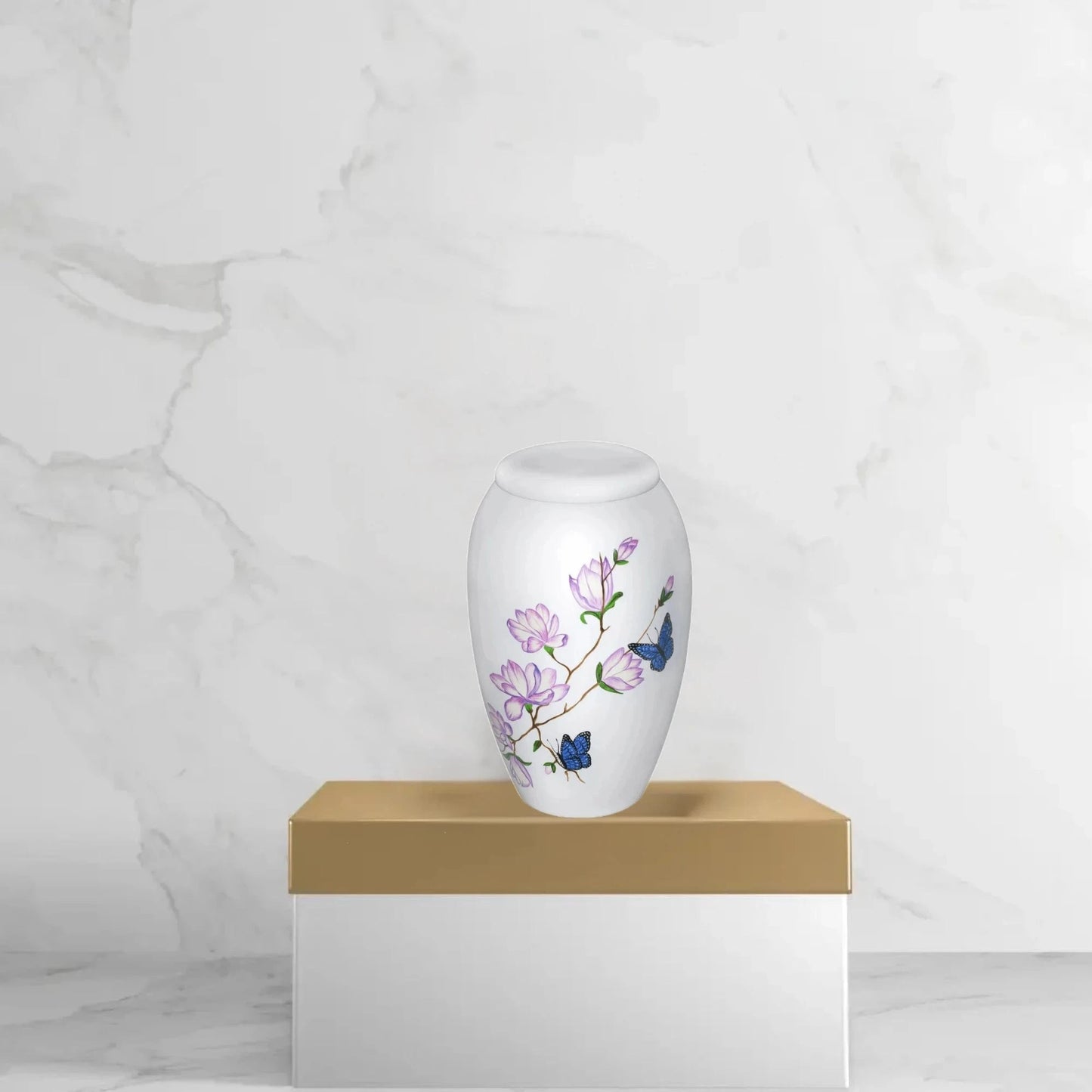Hand Painted Urns - Butterfly Landing