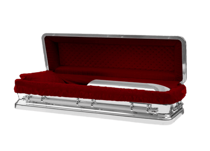 Helios Silver & Red Casket