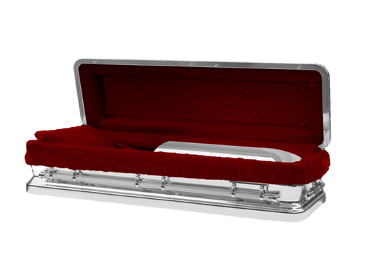 Helios Silver & Red Casket