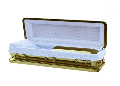 Helios Gold & White Casket