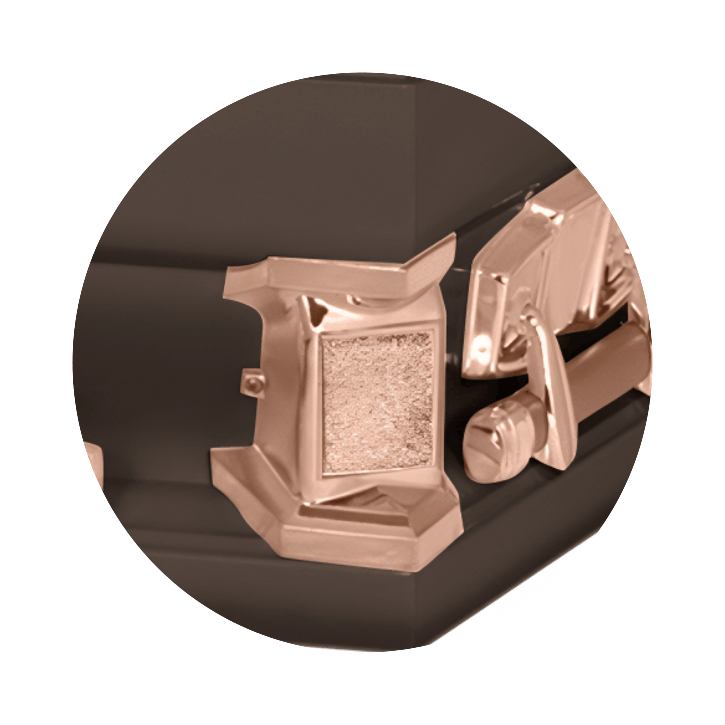 Jupiter XL | Bronze Steel Oversize Casket with Rosetan Interior | 28", 29", 33", 36"