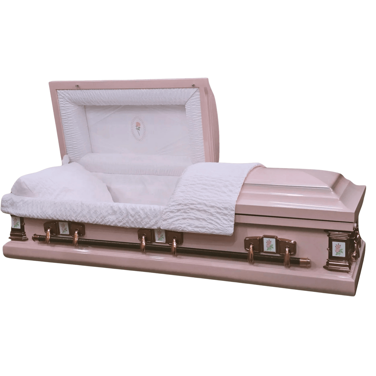 Mabel Rose Steel Casket (Coffin) | Pink with Shaded Coppertone Finish