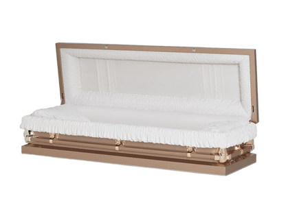 Montana Series | Copper 20-Gauge Steel Casket – Half Couch