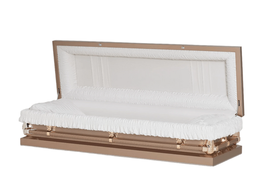 Manson Series | Copper 20 Gauge Steel Casket – Full Couch