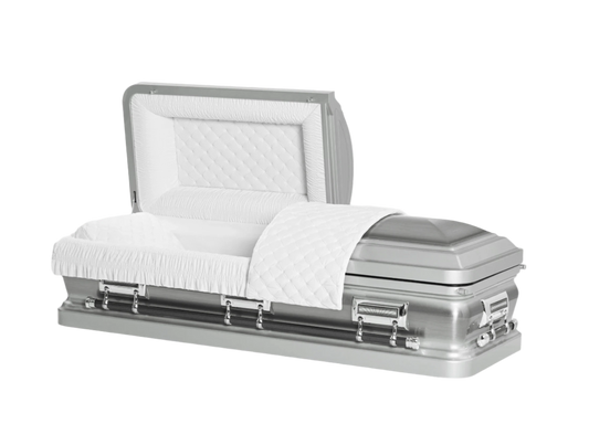 Adams Series | Silver Steel Casket