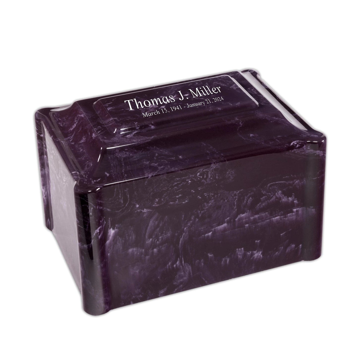 Merlot Cultured Marble Cremation Urn