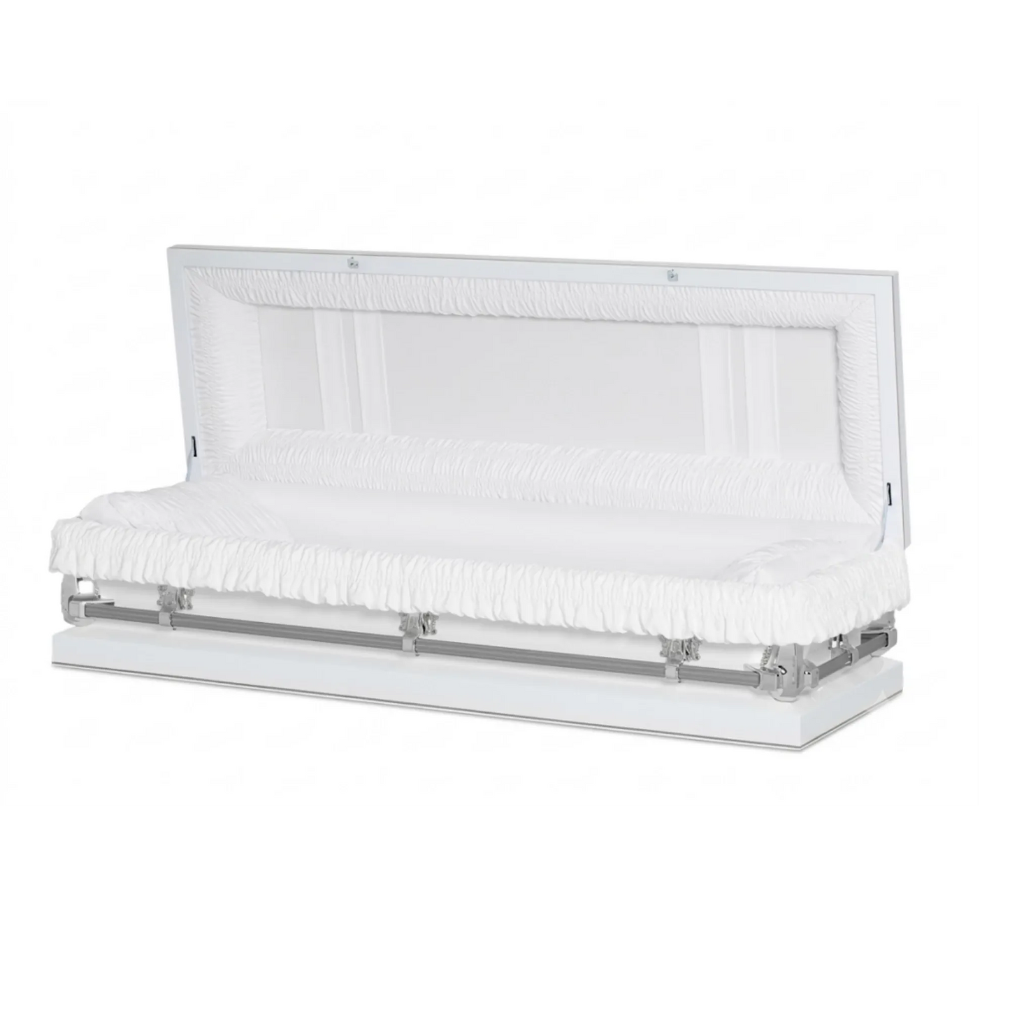 Montana Series | White & Silver 20-Gauge Steel Casket