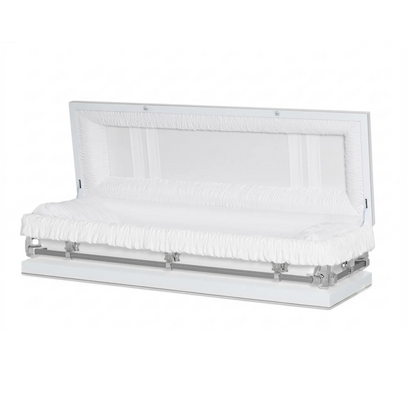 Montana Series | White & Silver 20-Gauge Steel Casket