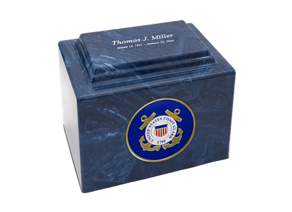 Military Marble Cremation Urn | US Coast Guard