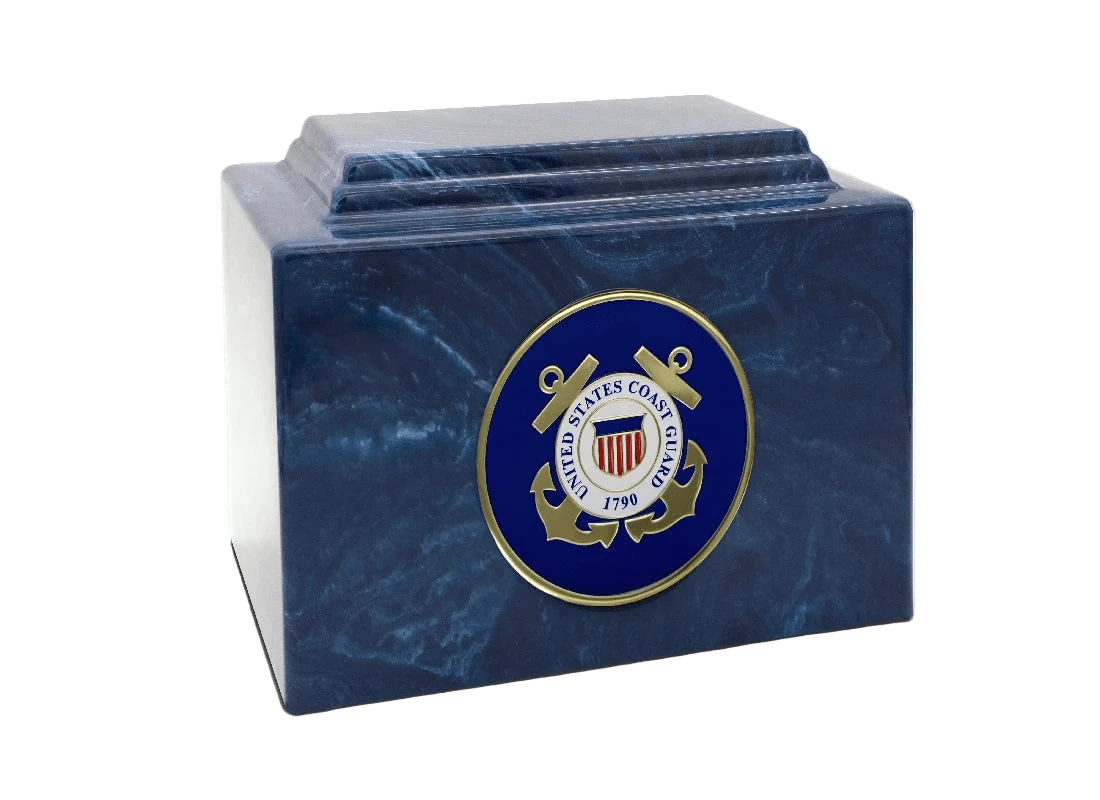 Military Marble Cremation Urn | US Coast Guard