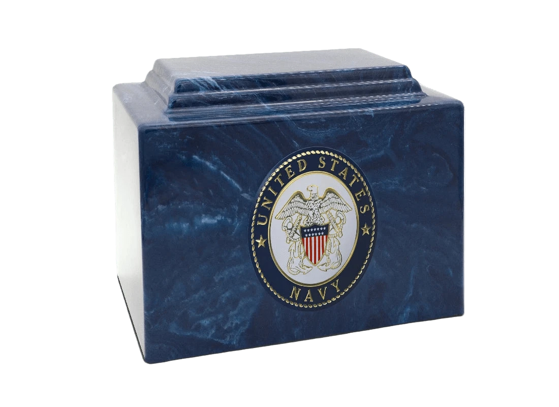Military Marble Cremation Urn | US Navy