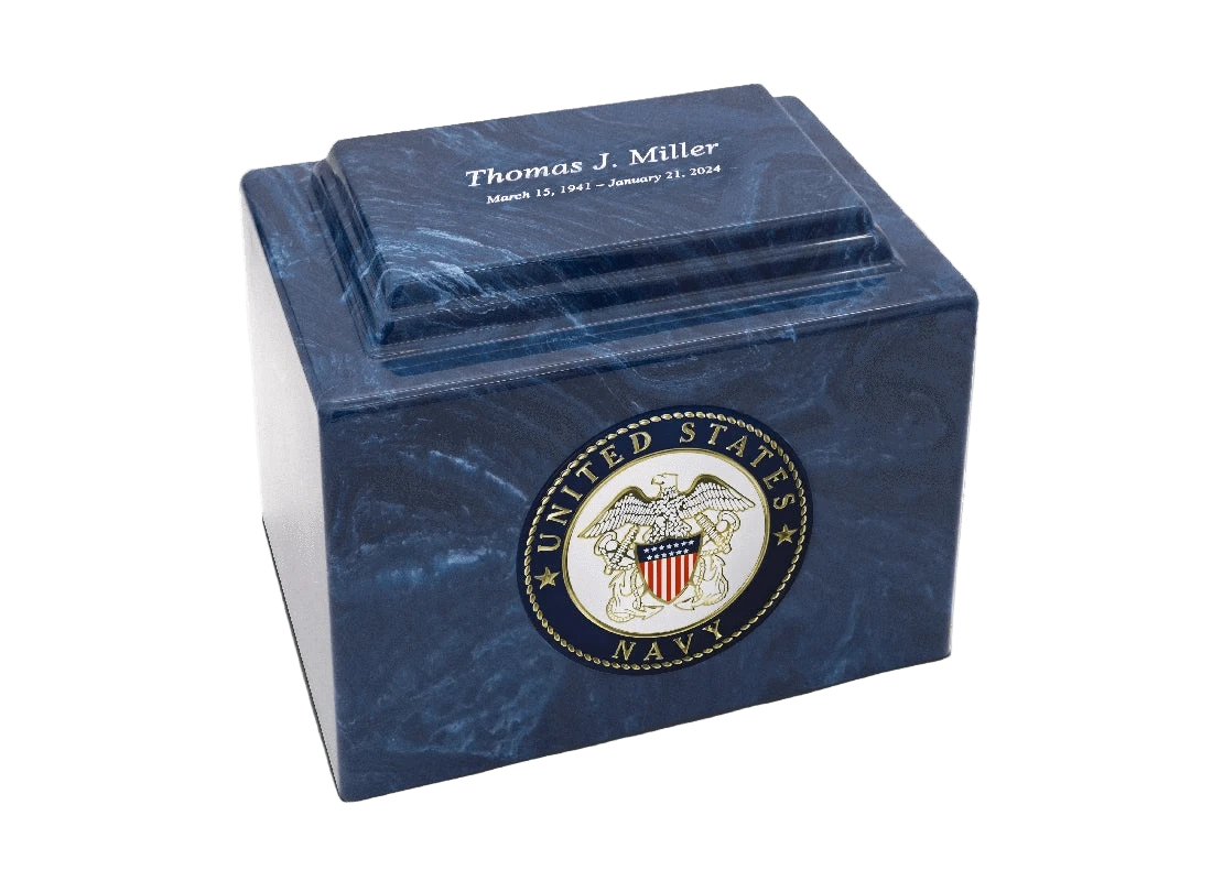 Military Marble Cremation Urn | US Navy