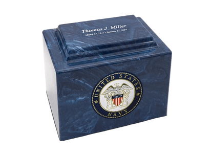 Military Marble Cremation Urn | US Navy