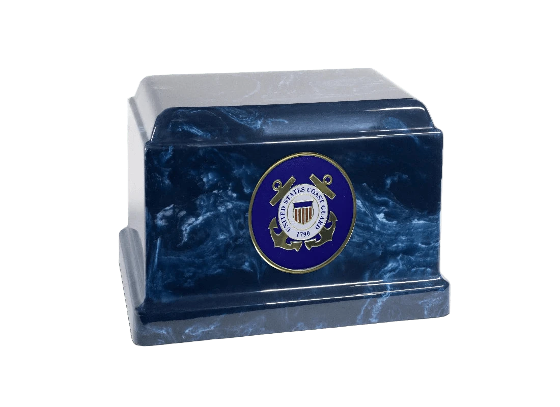 Sentinel Military Marble Cremation Urn | US Coast Guard
