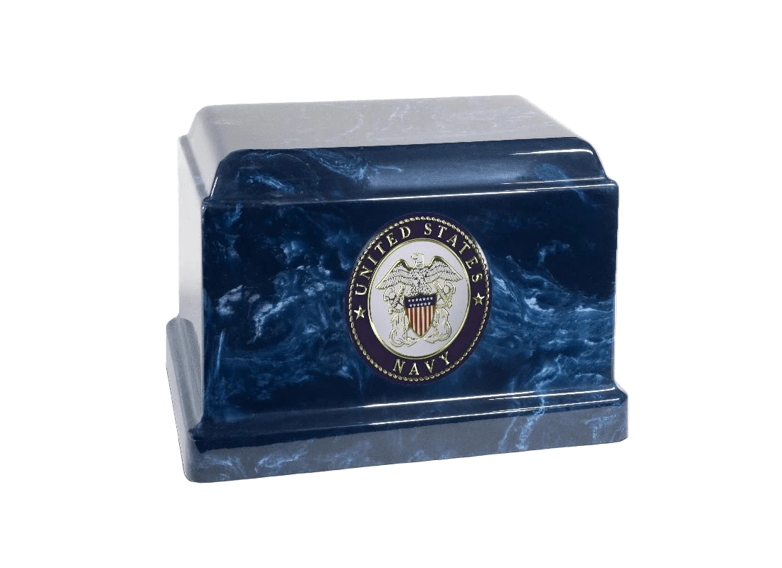 Sentinel Military Marble Cremation Urn | US Navy