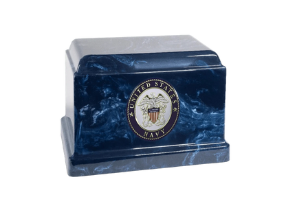 Sentinel Military Marble Cremation Urn | US Navy