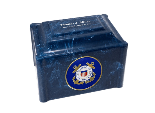 Military Marble Cremation Urn | US Coast Guard