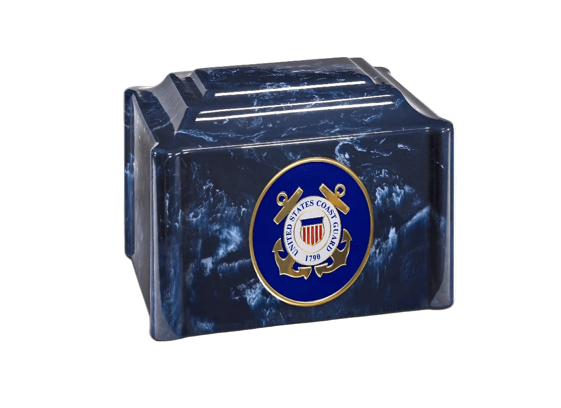 Military Marble Cremation Urn | US Coast Guard