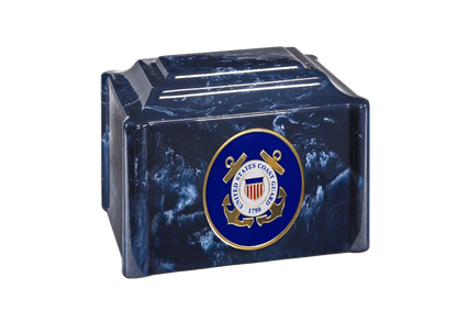 Military Marble Cremation Urn | US Coast Guard