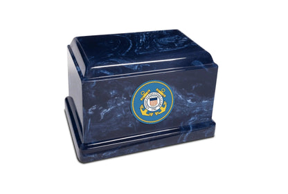 Sentinel Military Marble Cremation Urn | US Coast Guard