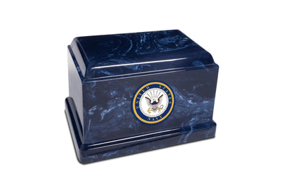 Sentinel Military Marble Cremation Urn | US Navy