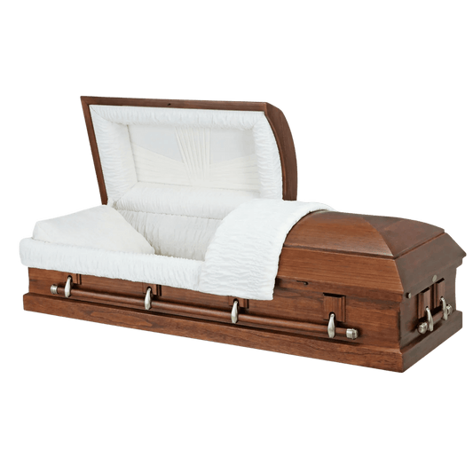 New Brook (Paulownia) | Paulownia Wooden Casket with Satin Walnut Finish