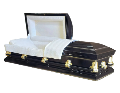 Newfield Black Casket | Black with Shaded Gold Finish