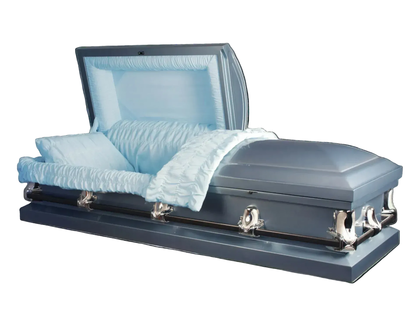 Newfield Blue Casket | Blue with Shaded Silver Finish