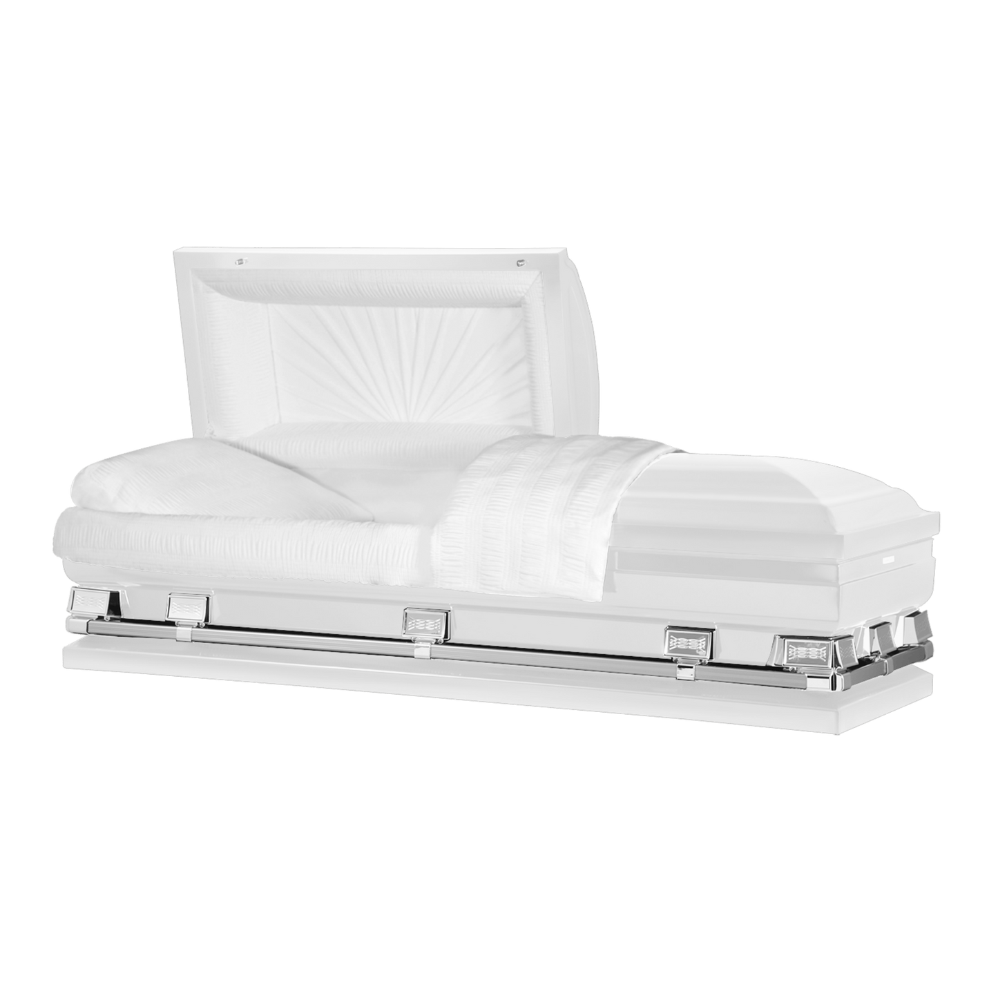 Atlas XL | White Steel Oversize Casket with White Interior