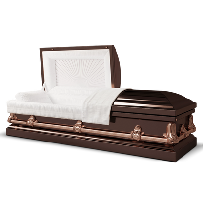 Orion Series | Bronze Steel Casket with Rosetan Interior