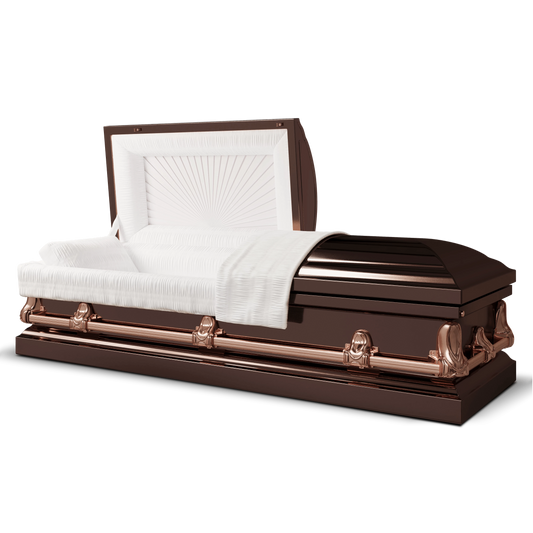 Orion Series | Bronze Steel Casket with Rosetan Interior
