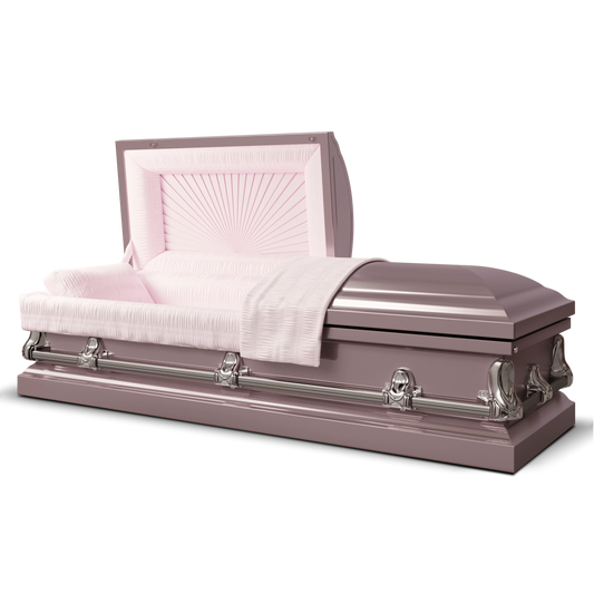 Orion Series | Orchid Steel Casket with Pink Interior