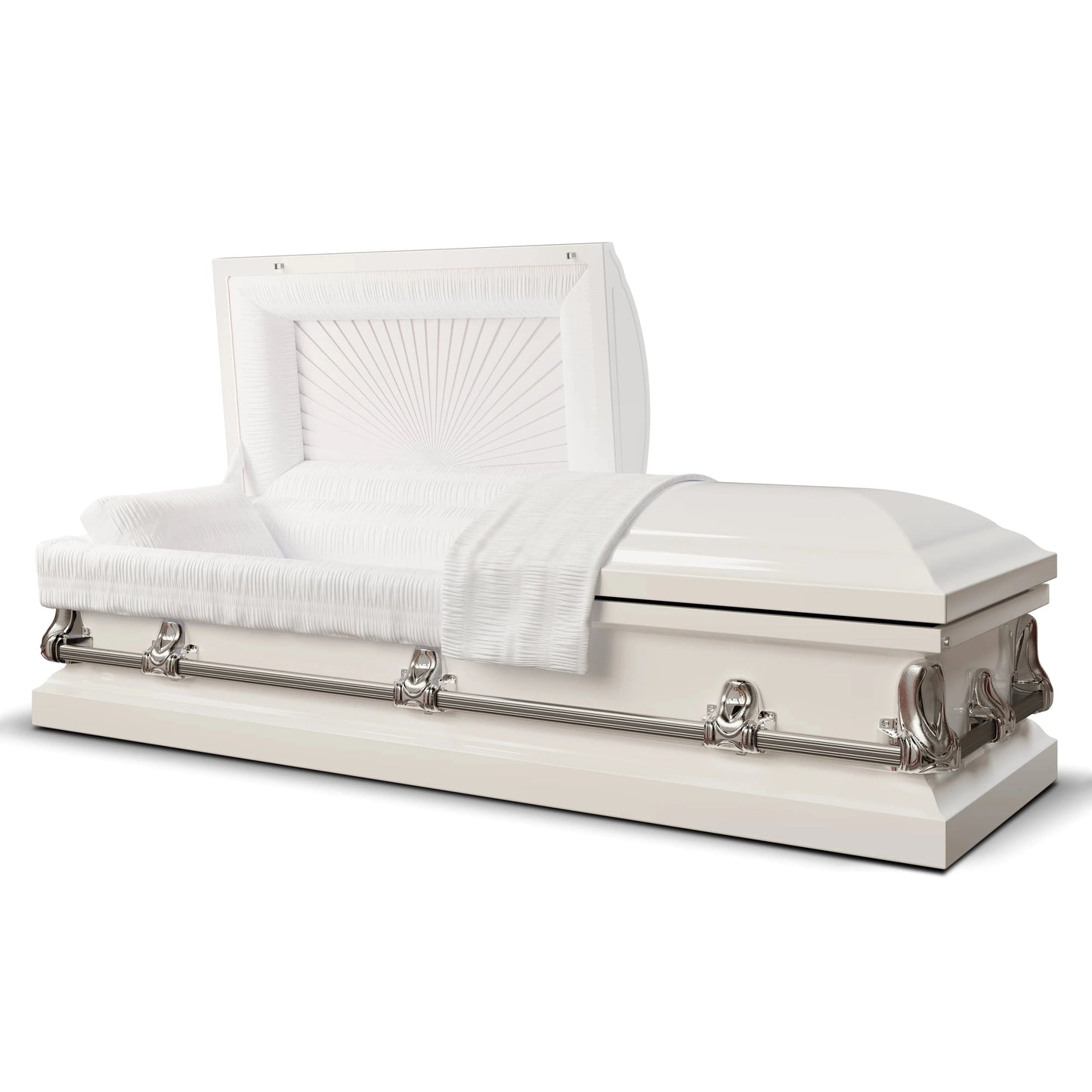 Orion Series | White Steel Casket with White Interior