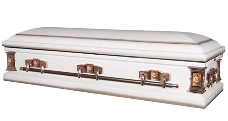 Load image into Gallery viewer, Paris Rose | White Steel Casket with Pink Interior
