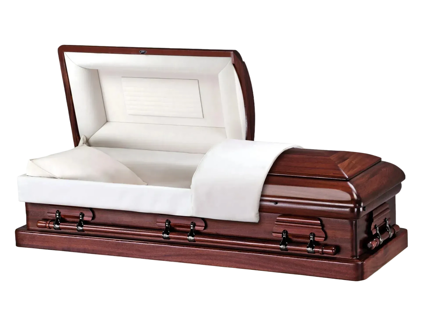 Pinecrest Elite (Mahogany) | Mahogany Casket with Elegant Carved Top