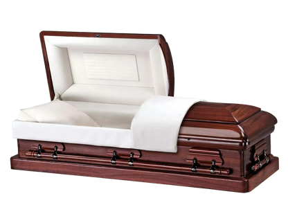 Pinecrest Elite (Mahogany) | Mahogany Casket with Elegant Carved Top