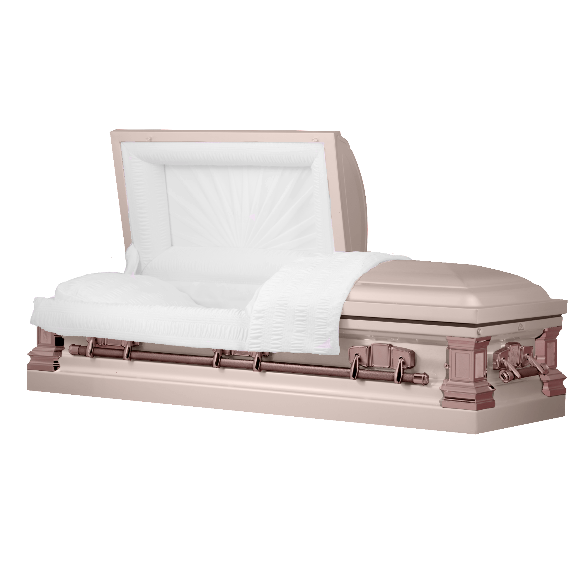 Titan Satin Series | Pink Steel Casket with Swingbar – Titan Casket