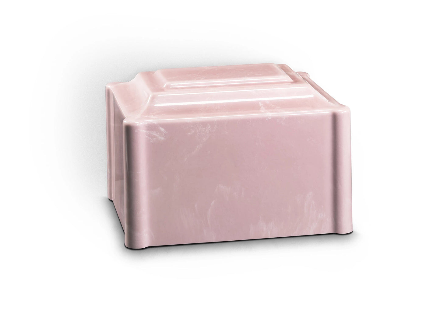 Pink Cultured Marble Cremation Urn