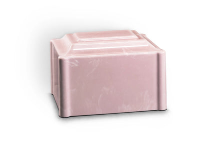 Pink Cultured Marble Cremation Urn