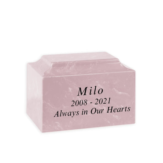 Pink Pet Marble Cremation Urn