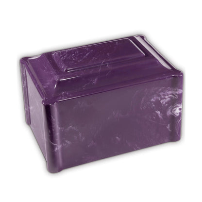 Purple Cultured Marble Cremation Urn