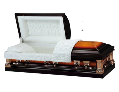 Raleigh Copper Casket - Heritage Bronze Finish with Almond Velvet Interior