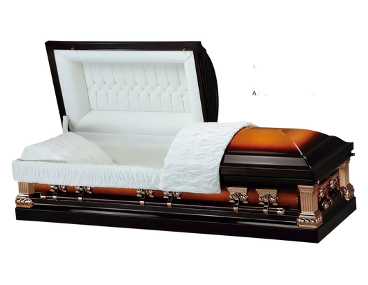 Raleigh Copper Casket - Heritage Bronze Finish with Almond Velvet Interior