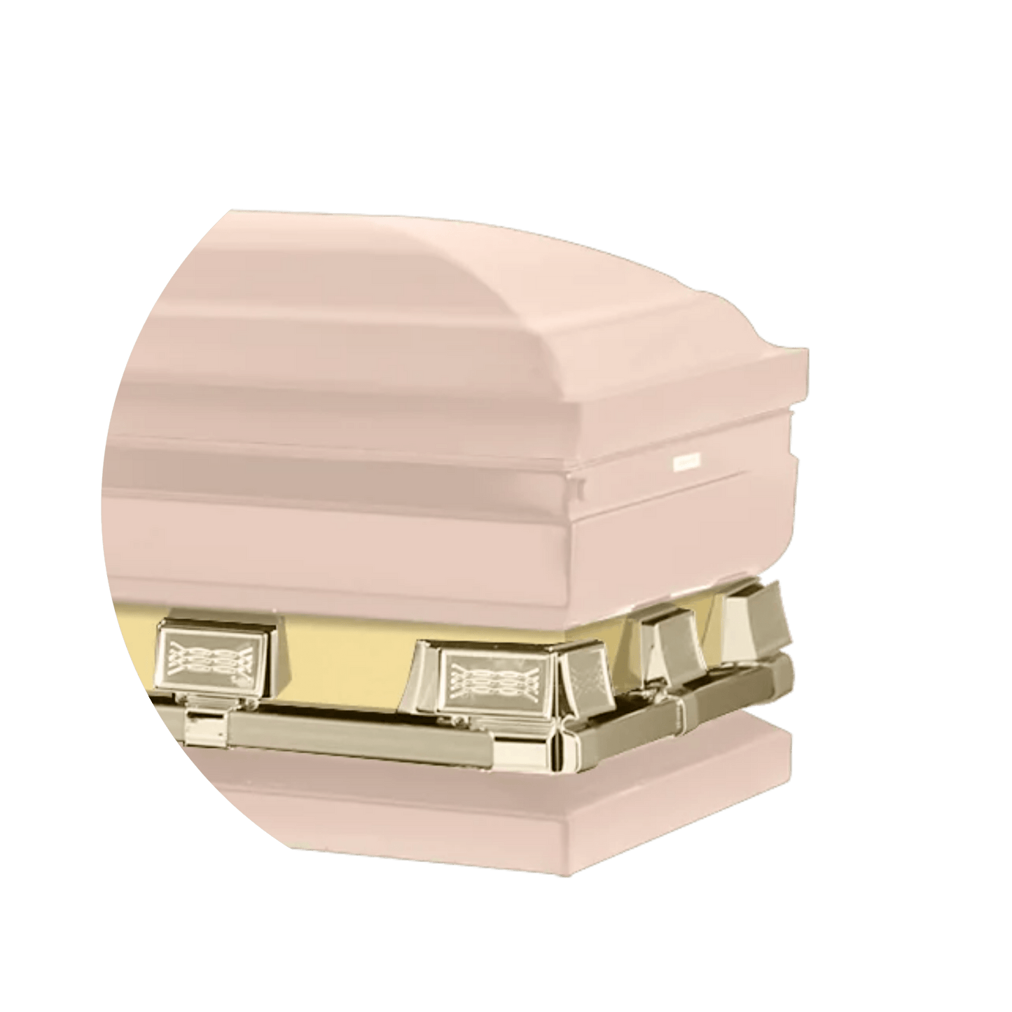 Reflections XL | Pink Steel Oversize Casket with White Interior