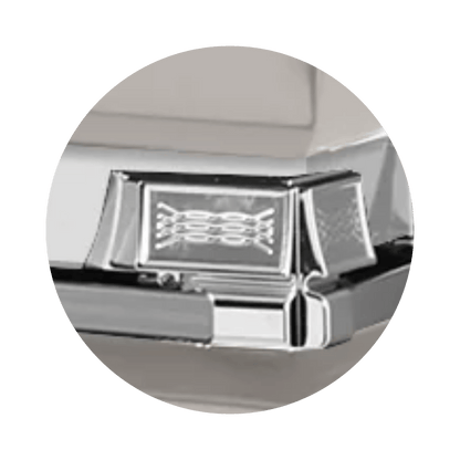 Reflections XL | Silver Steel Oversize Casket with White Interior
