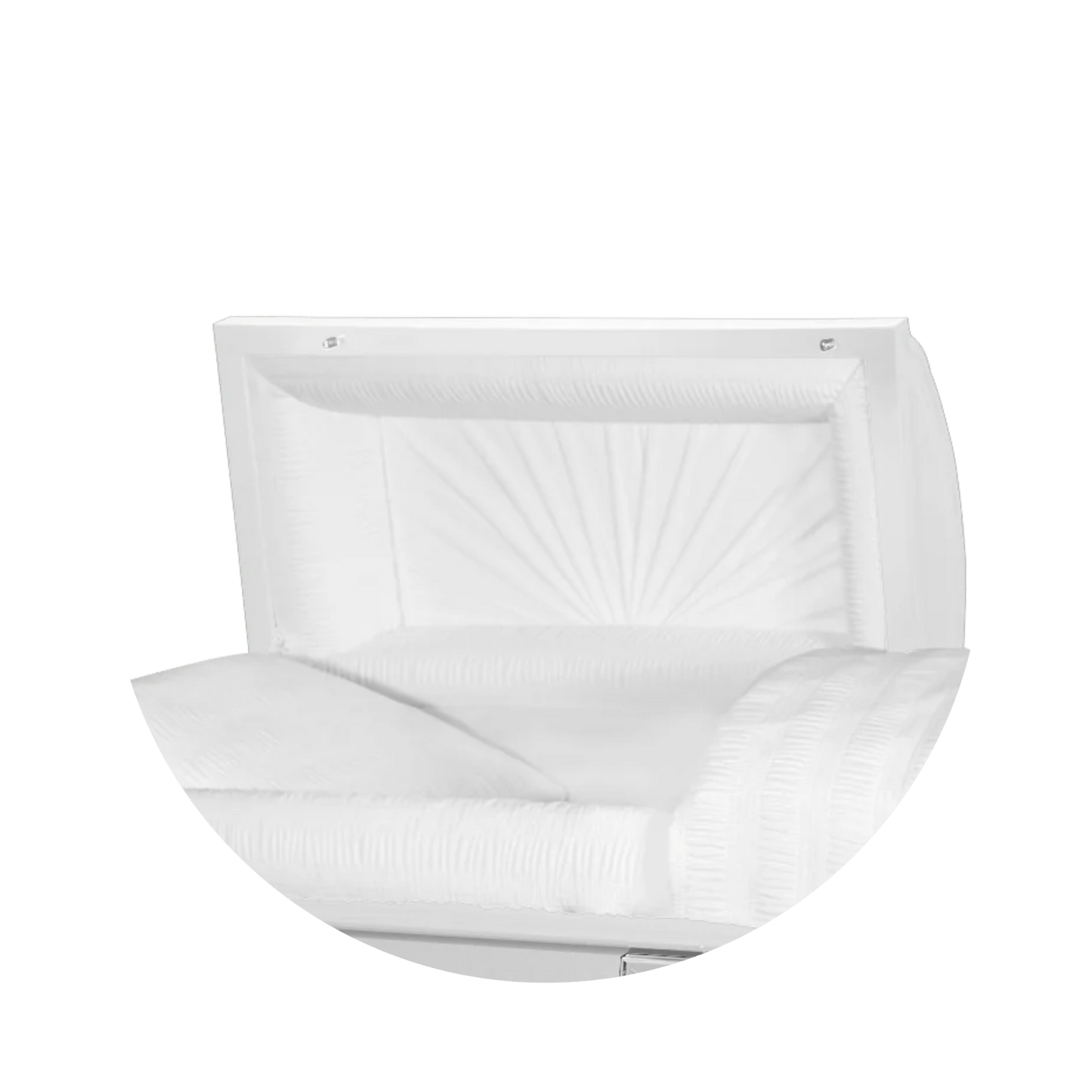 Reflections XL | White Steel Oversize Casket with White Interior